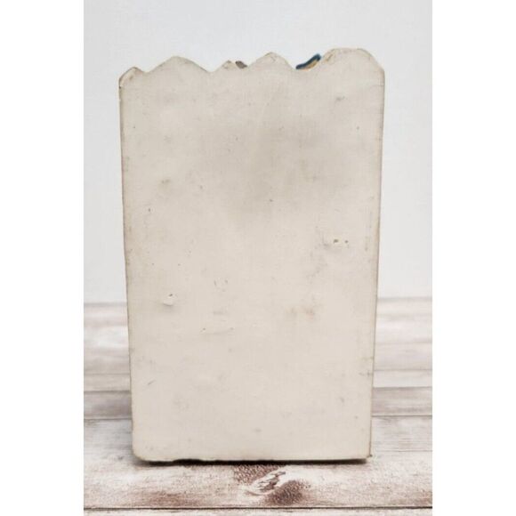 Hand Painted Scenic Bookends Ceramic Farm Animals Cow Pigs Rabbits Fence 5" - Picture 5 of 16